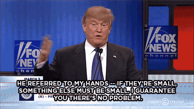 donald trump speaking in front of fox news channel