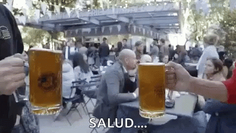 Salud Cerveza GIF - Salud Cerveza Beer GIFs