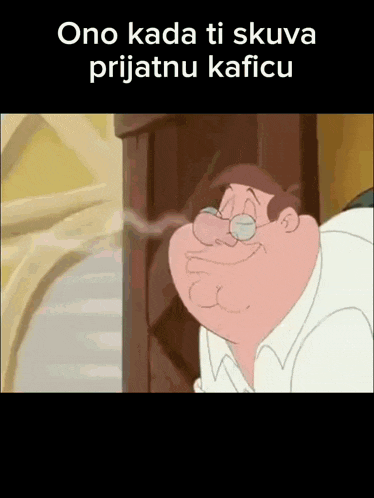 a cartoon of a man with glasses and the words ono kada ti skuva