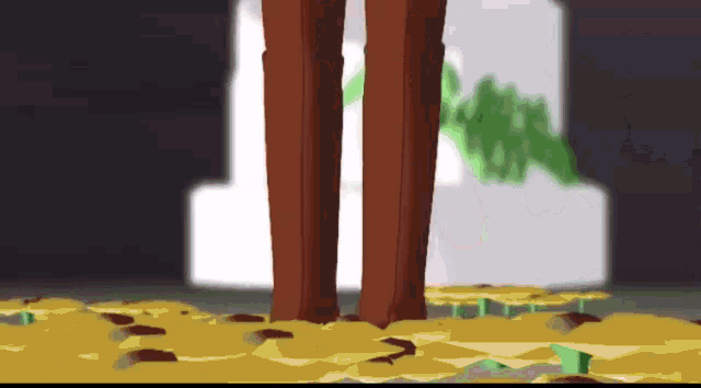 a cartoon of a person standing on a pile of gold .