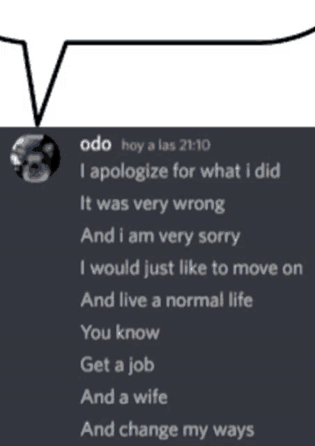 a screenshot of a conversation between odo and another person