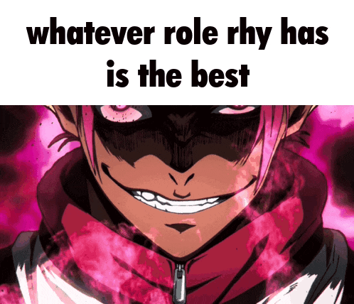 whatever role rhy has is the best with a cartoon character