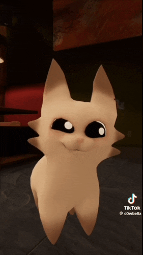 a tiktok video of a cat with a big smile