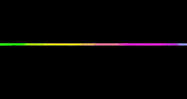 a rainbow line on a black background .