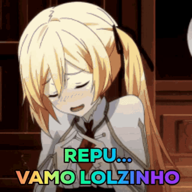a cartoon girl with the words repu vamo lolzinho written above her
