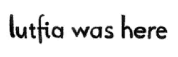 a white background with the words luffia was here written in black