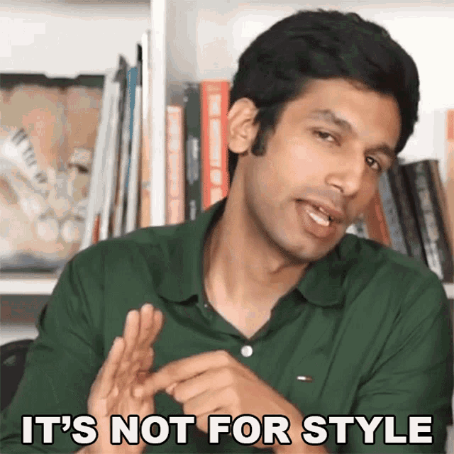 a man says it 's not for style with his hands