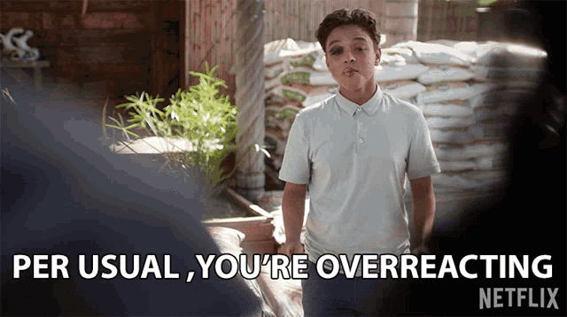a netflix ad shows a young man making a funny face