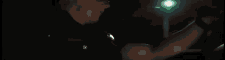 a police officer is talking to a man in a dark room .
