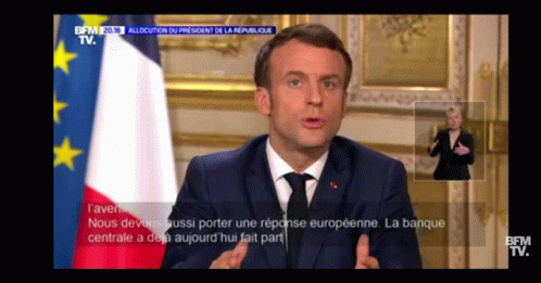 Discours Emmanuel Macron GIF - Discours Emmanuel Macron We Must Also Carry A European Response GIFs