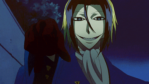 a cartoon character with a triangle on his chest is smiling