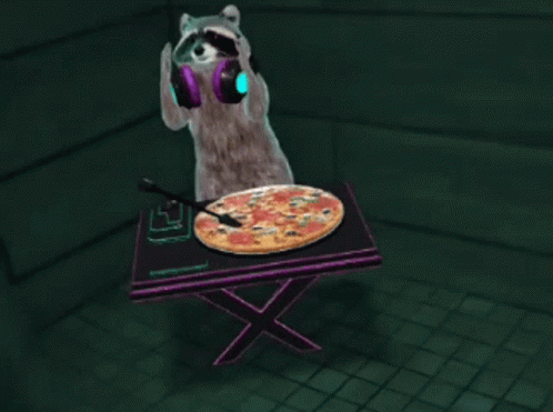 Raccoon Pizza Dj GIF - Raccoon Pizza Dj Trash Panda GIFs