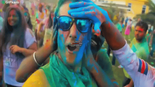 Color On My Face Gifkaro GIF - Color On My Face Gifkaro Colorful Face GIFs