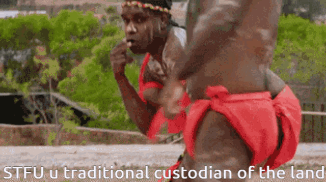 steu u traditional custodian of the land is written on a gif