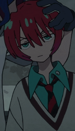 a cartoon character with red hair and a tie
