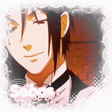 a picture of a man in a tuxedo with the name sebas de equi on it