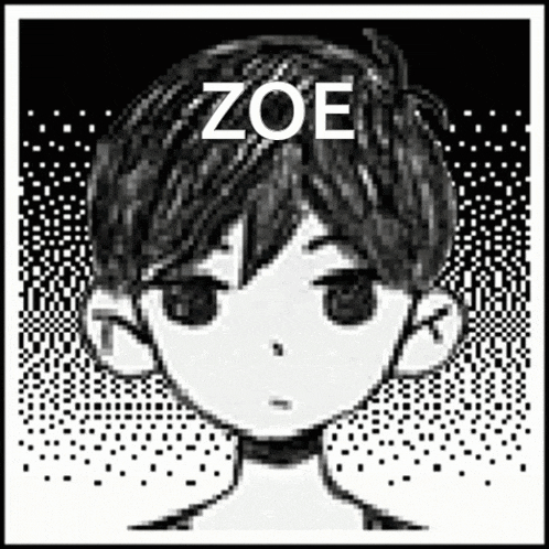 a black and white drawing of a boy 's face with the name zoe on it .