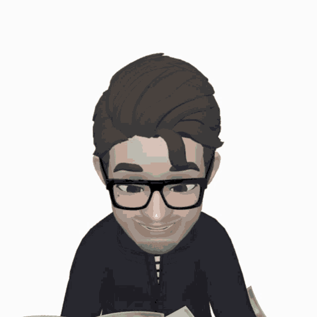 a cartoon character is holding up his arms in the air while money is falling around him