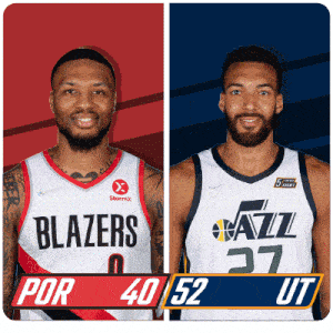 Portland Trail Blazers (40) Vs. Utah Jazz (52) Half-time Break GIF - Nba Basketball Nba 2021 GIFs