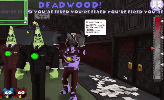 a screen shot of a game that says deadwood on it
