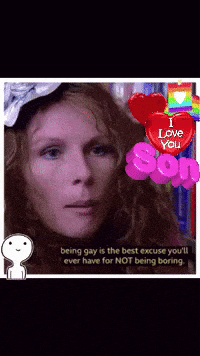 a woman says being gay is the best excuse you 'll ever have for not being boring ..