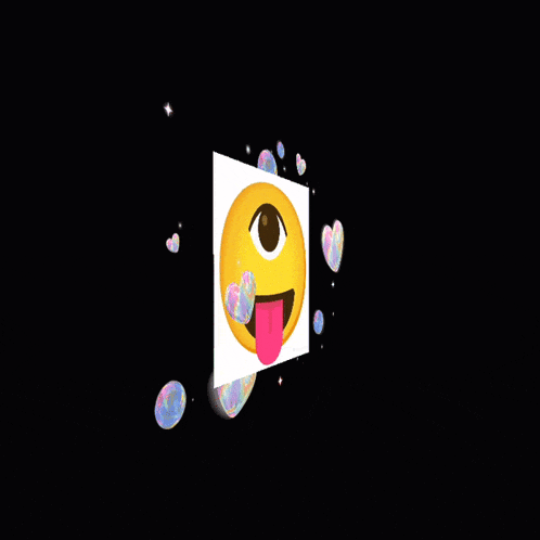a yellow smiley face with a pink tongue sticking out