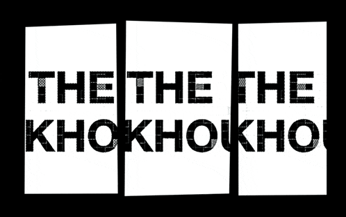 a black and white photo of a sign that says `` the the the khokhokhok '' .