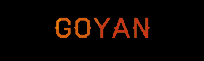 a black background with the word goyan in orange letters