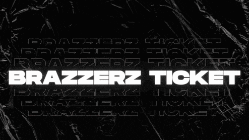 a black background with brazzerz ticket written in white