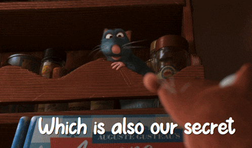 a picture of a rat with the words which is also our secret