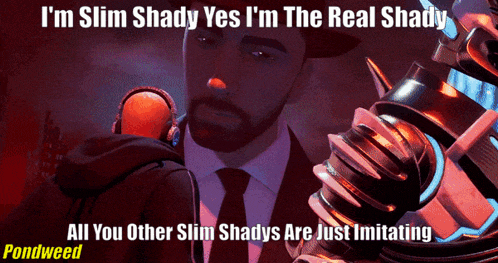 a poster that says i 'm slim shady yes