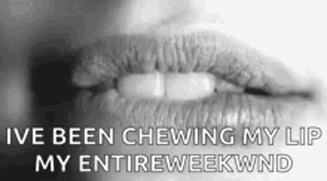 Lip Bite Flirt GIF