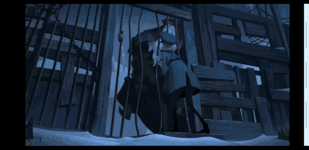 a cartoon character is standing in front of a fence with a sign that says ' a few steps ' on it