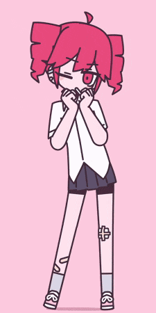 a drawing of a girl with red hair wearing a white shirt