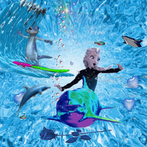 Kellemes Délutánt Frozen GIF - Kellemes Délutánt Frozen Dolphin GIFs