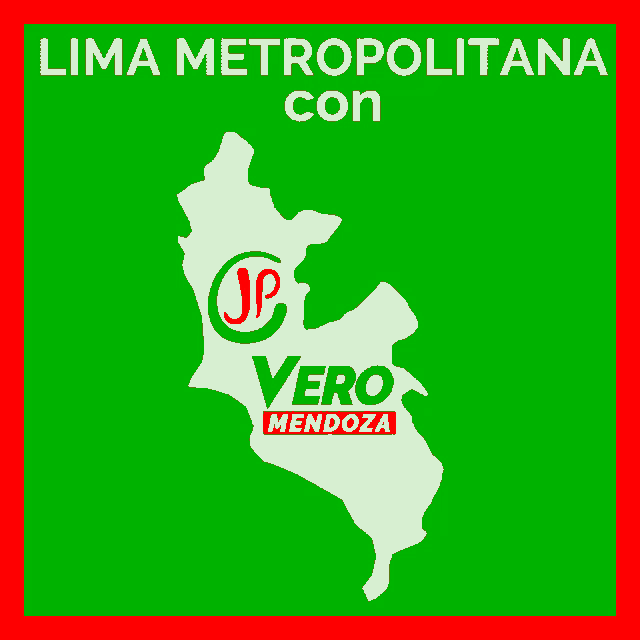 a map of lima metropolitana with the word vero mendoza on it
