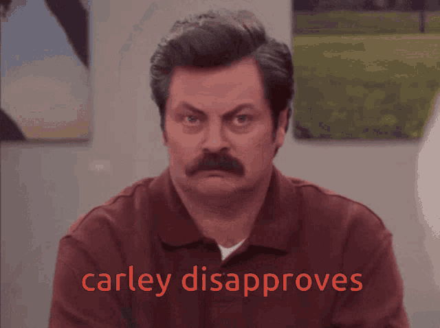 Carley Carley Disapproves GIF - Carley Carley Disapproves Ron Swanson GIFs
