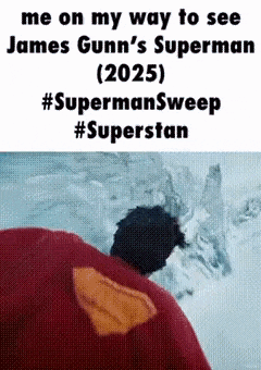 a poster for james gunn 's superman ( 2025 ) with a picture of an angry bird .