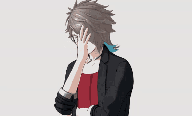 a cartoon of a man with glasses and the words " ちょっと 待て よ " written below him