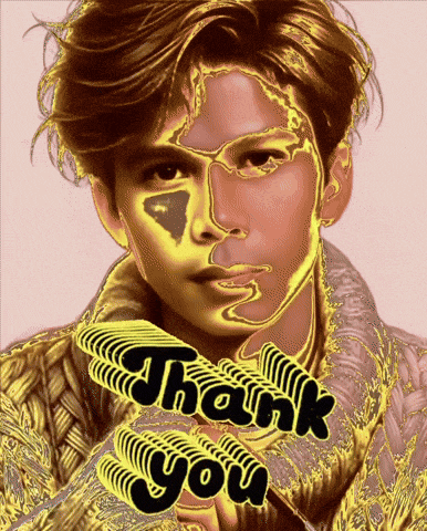 a picture of a man with the words thank you written below him
