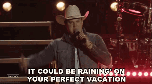 It Could Be Rainin On Your Perfect Vacation Jon Pardi GIF - It Could Be Rainin On Your Perfect Vacation Jon Pardi Thomas Rhett GIFs
