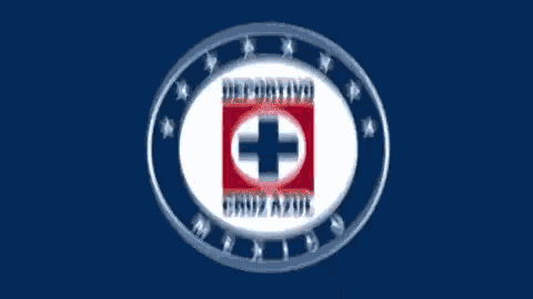 a blue background with a logo for cruz azul mexico