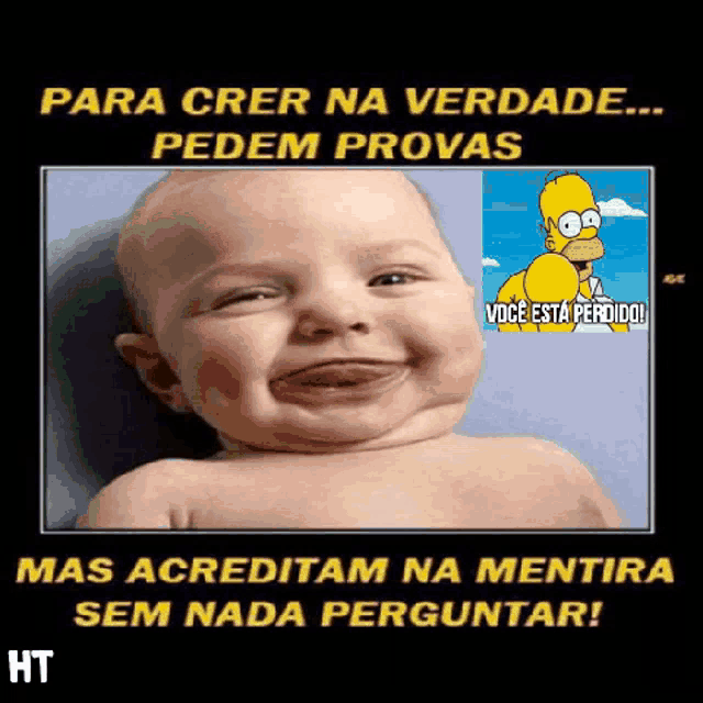 a picture of a baby with homer simpson on the bottom