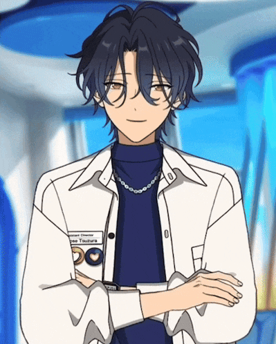 a person with a name tag that says tsubasa on it