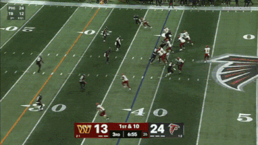 a cbs sports broadcast of a football game between the falcons and the ravens