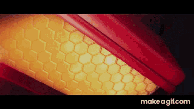 a close up of a honeycomb pattern on make a gif