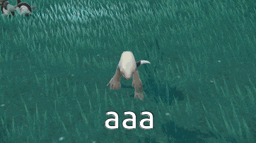 a cartoon pokemon is standing in the grass with a star surrounding it and the words aaa written on it .
