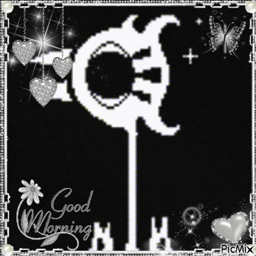 a picture of a key with the words good morning on it