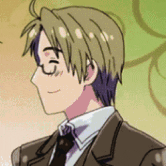 a drawing of a man in a suit and tie with his eyes closed