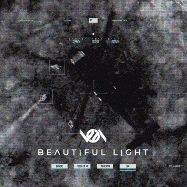 a black and white image of a plane with the words beautiful light below it